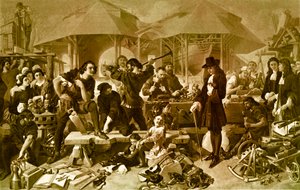 Pedro, o Grande, no Deptford Dockyard de Daniel 1806 70 Maclise