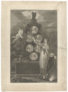 Alegoria de Vrede van Amiens, 1802 A paz geral por equilíbrio de bravura março 1802 (título no objeto) de Daniel Berger