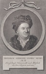 Retrato de Friedrich Ludwig Hermann Muzel, ca. 1778. de Daniel Berger