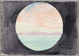Baía de Túnis através da vigia do navio a vapor Fürst Bismark, Tunísia, Travel Sketch, 1896. de Daniel Burnham