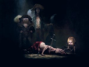 A morte de Bluebeard, de Bluebeard por Charles Perrault (1628-1703)