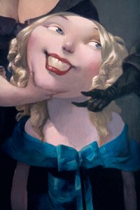 A proposta, detalhe, de Bluebeard por Charles Perrault (1628-1703) de Daniel Cacouault