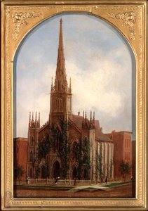 Igreja St. Pauls Universalista antes do incêndio de 1871, c.1872 de Daniel Folger Bigelow