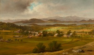Vista de Charlotte e do Lago Champlain de Daniel Folger Bigelow