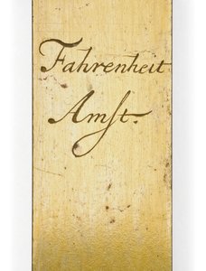 Escala de termômetro sinalizado de Daniel Gabriel Fahrenheit
