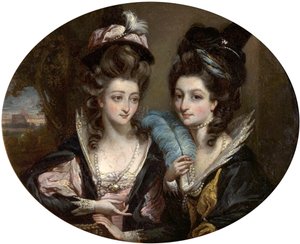 Sra. Gwynne e Sra. Bunbury como as Merry Wives of Windsor, c.1779