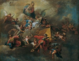 Maria com a Criança e os Santos, entronizada sobre as nuvens