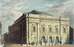 Theatre Royal, Drury Lane, em Londres, projetado por Benjamin Wyatt em 1812, 1826