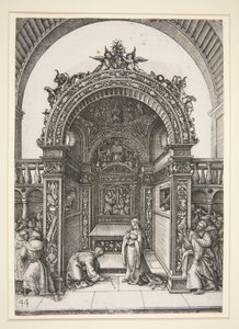 Tabernáculo do Altar com a Mulher Adúltera de Daniel Hopfer