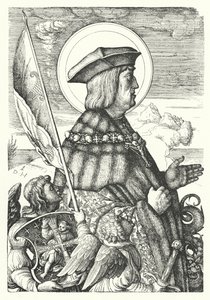 Maximiliano I, Sacro Imperador Romano, como São Jorge