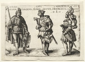 Três cristãos dignos, depois de 1516. de Daniel Hopfer