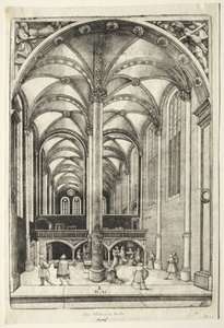 Vista no interior da Igreja de Santa Catarina em Augsburg