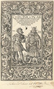 A Crônica do Abade Urspergen de Daniel Hopfer and Burchardus Biberacensis, Provost of Ursperg
