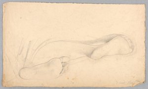 Desenho, Parte inferior de um par de pés, 1840 de Daniel Huntington