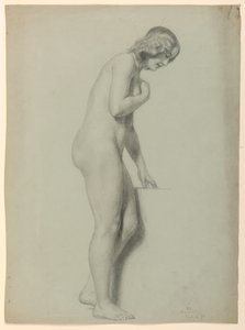 Desenho, Nu feminino, 1858 de Daniel Huntington
