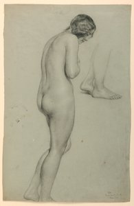 Desenho, Nu feminino, 1858 de Daniel Huntington