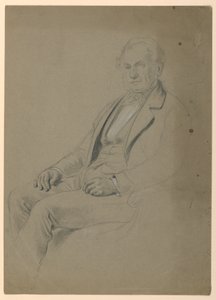 Desenho, Homem sentado, 1860 de Daniel Huntington