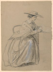 Desenho, Sra. Sheppard Gandy sentada, 1859 de Daniel Huntington