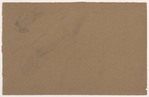 Desenho, Estudos da mão direita, 1850-60 de Daniel Huntington