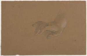 Desenho, estudo da mão direita, 1850-60 de Daniel Huntington