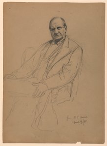 Desenho, Robert L. Stuart sentado, 1881 de Daniel Huntington