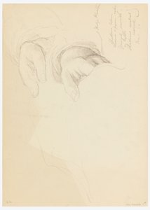 Desenho, Esboço para um retrato de Bella Worsham, 1878 de Daniel Huntington