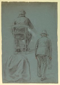 Desenho, saia drapeada para a Sra. Sheppard Gandy, 1859 de Daniel Huntington