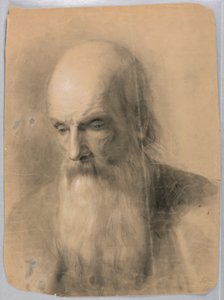 Desenho, Estudo para "Uma Lição de Ch, 1863 de Daniel Huntington