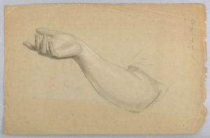 Desenho, Estudo para "Uma Lição de Caridade", 1850 de Daniel Huntington