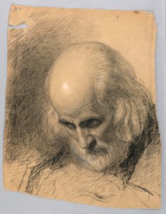 Desenho, Estudo para "Uma Lição de Caridade", 1863 de Daniel Huntington