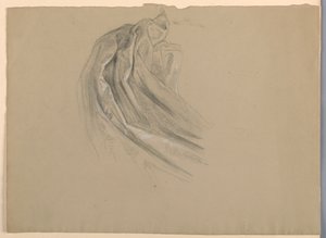 Desenho, Estudo para "A Madalena", D, 1852 de Daniel Huntington