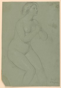 Desenho, Estudo para "A Madalena", F, 1852 de Daniel Huntington