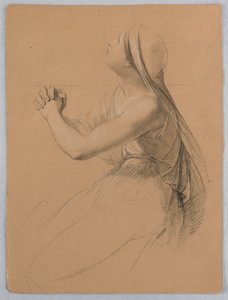 Desenho, Estudo para "Comunhão de t, 1844 de Daniel Huntington