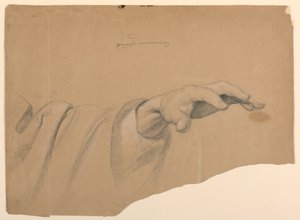 Desenho, Estudo para "Comunhão de t, 1844 de Daniel Huntington