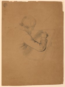 Desenho, Estudo para a "Comunhão dos Doentes", 1844-45 de Daniel Huntington