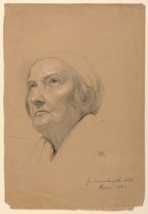 Desenho, Estudo para a "Comunhão dos Doentes", 1844 de Daniel Huntington
