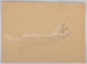 Desenho, Estudo para "Early Christia", 1839-40 de Daniel Huntington