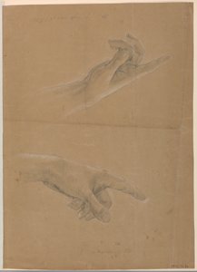 Desenho, Estudo para "Early Christia", 1839-40 de Daniel Huntington