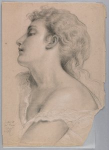 Desenho, Estudo para "Justiça e Pe", 1878 de Daniel Huntington