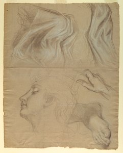 Desenho, Estudo para "Justiça e Pe", 1878 de Daniel Huntington