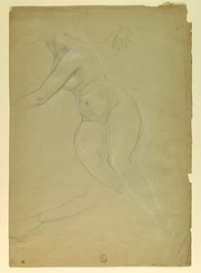Desenho, Estudo para "Justiça e Pe", 1886 de Daniel Huntington