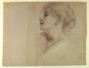 Desenho, Estudo para "Justiça e Pe, 7 de julho de 1878 de Daniel Huntington