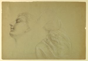 Desenho, Estudo para "Justiça e Paz", 1886 de Daniel Huntington