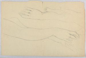 Desenho, Estudo para "Martha Washing", 20 de dezembro de 1878 de Daniel Huntington