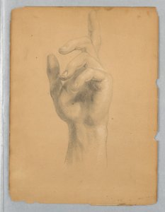 Desenho, Estudo para "O Sonho de Mercy", 1841 de Daniel Huntington