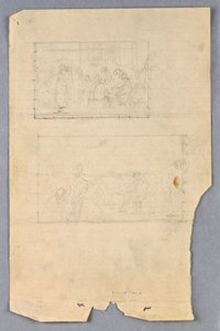 Desenho, Estudo para "Grupo Científico", 1858 de Daniel Huntington