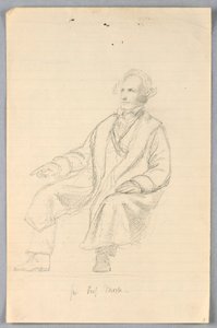 Desenho, Estudo para "Grupo Científico", 1858 de Daniel Huntington