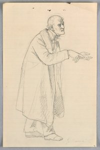 Desenho, Estudo para "Grupo Científico", 1858 de Daniel Huntington