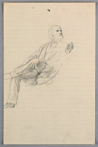 Desenho, Estudo para "Grupo Científico", 1858 de Daniel Huntington