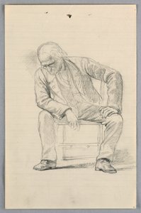 Desenho, Estudo para "Grupo Científico", 1858 de Daniel Huntington